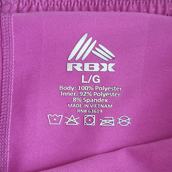 RBK Reebok NEW Micofiber Athletic Stretch Vented Women's Pink Running Bike S… - Picture 10 of 16